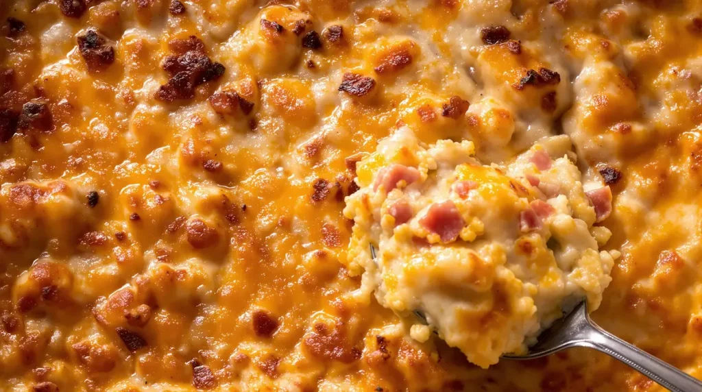 Gratin de pâtes au jambon, version Cyril Lignac
